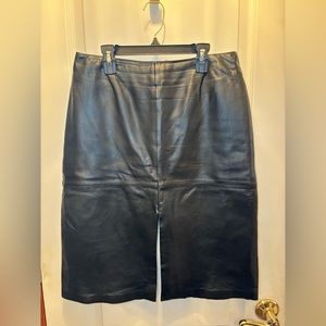 Vintage Cache 100% Leather Skirt